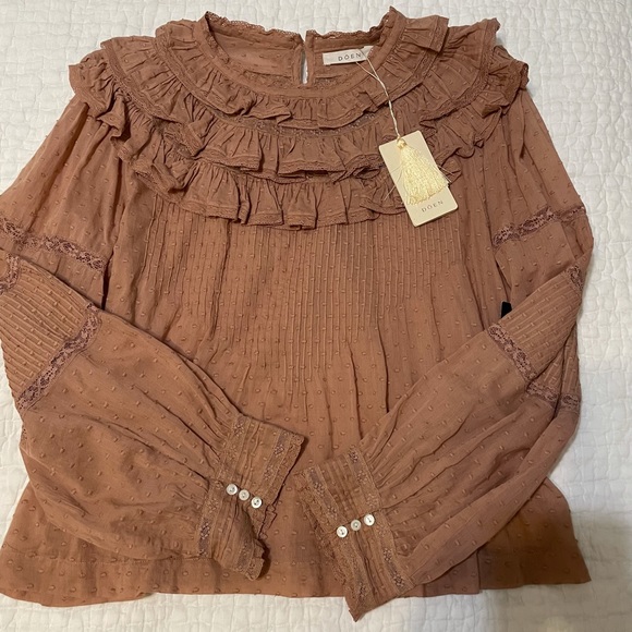 Doen Atalia ruffle top NWT size xs - Picture 3 of 11
